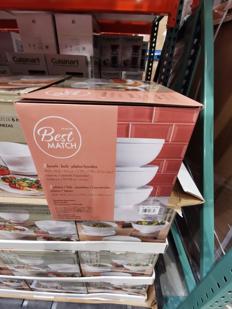 Costco1401099OverBackBestMatch6PieceBowlPlateLidSet4