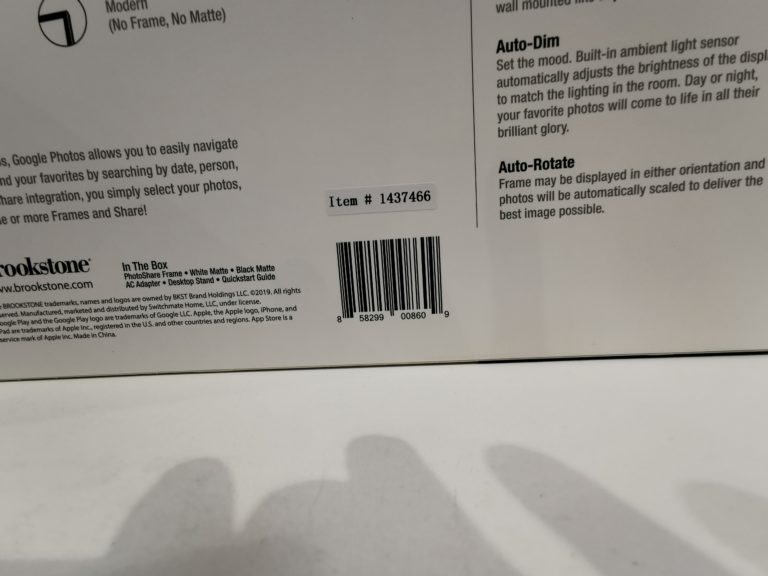 Costco1437466Brookston PhotoShare10.1HDTouchscreenDigital