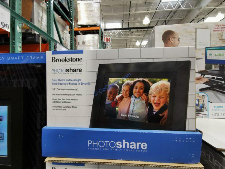 Brookstone PhotoShare 10.1” HD Touchscreen Digital Picture Frame