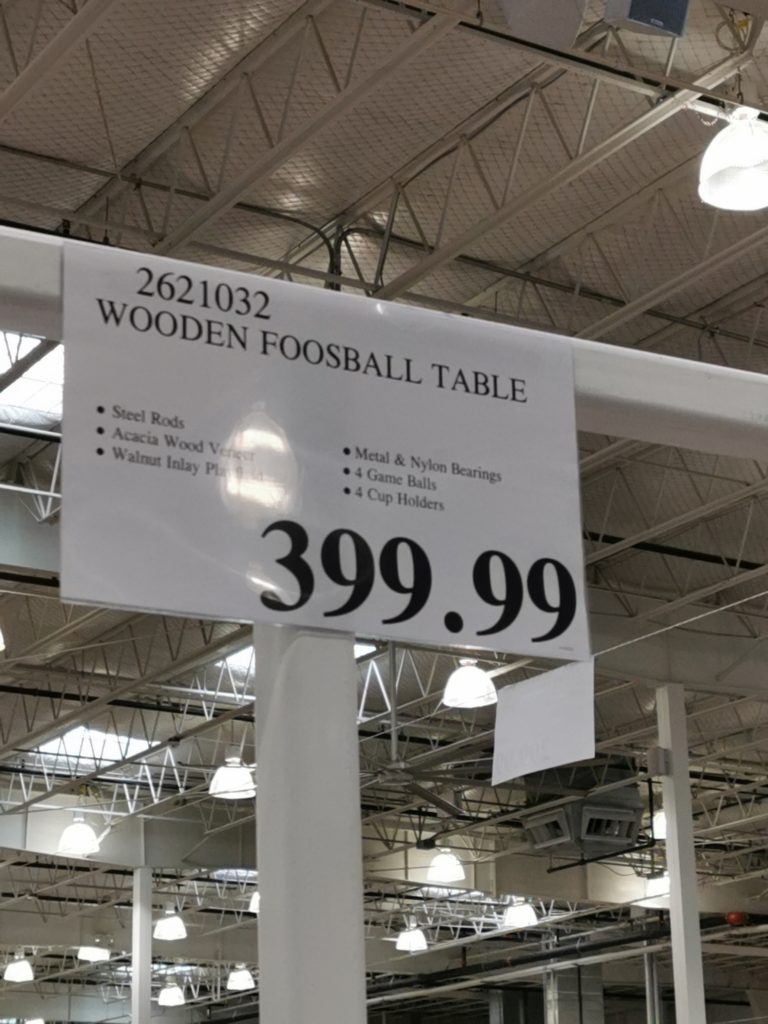 Costco2621032WoodenFoosballTabletag CostcoChaser
