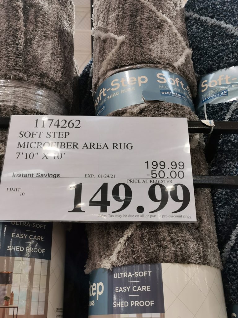 Costco1174262SoftStepMicrofiberAreaRugtag CostcoChaser