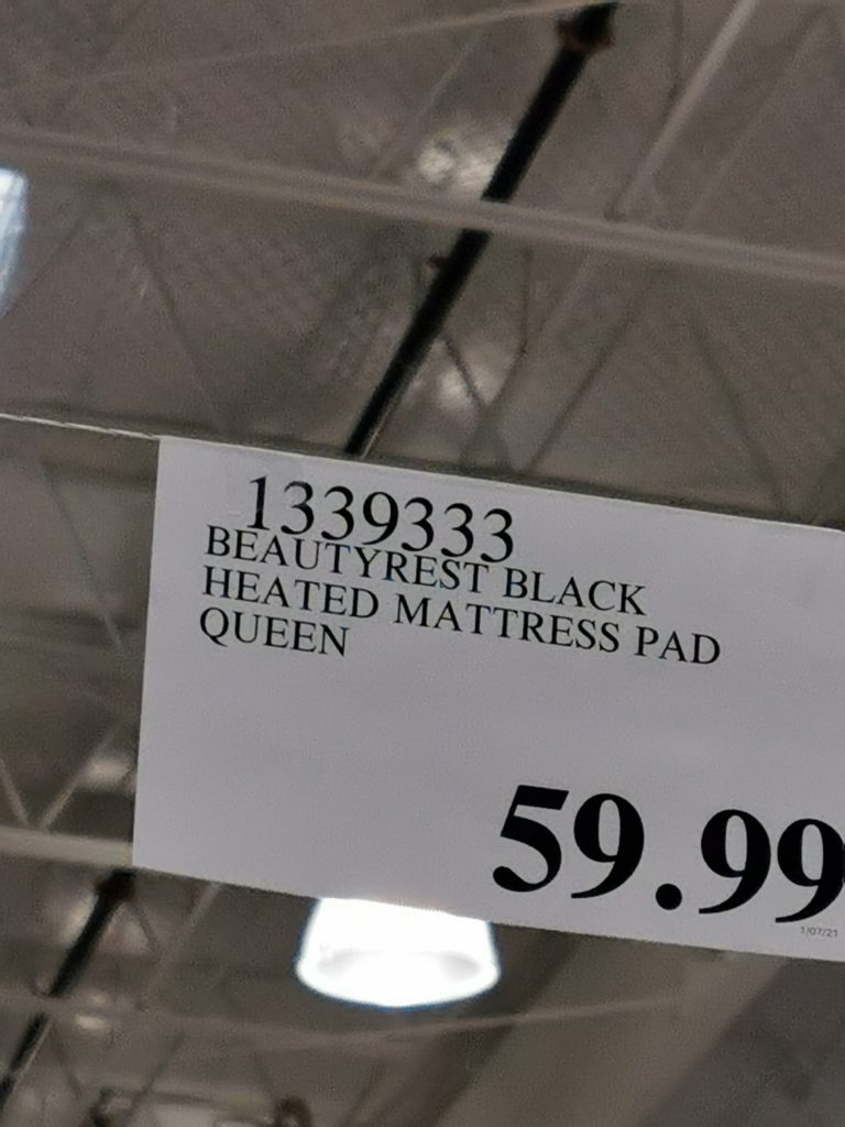 Costco13393331339334BeautyrestBlackHeatedMattressPadtag