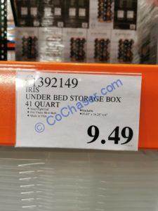 Costco-1392149-IRIS-under-Bed-Storage-Box-41Quarter-tag