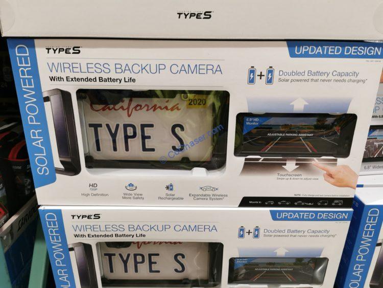 TYPE S Wireless Solar Powered 720P HD Backup Camera 2.0, Model WIN