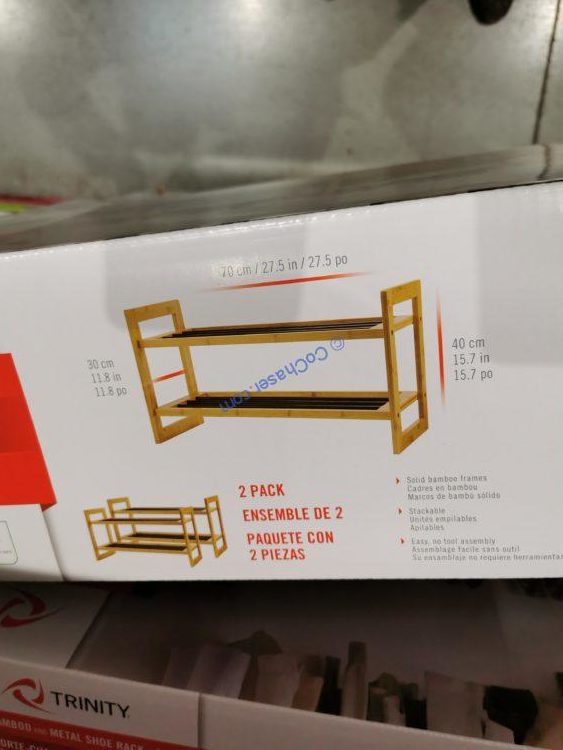 TRINITY Bamboo Shoe Rack 2Pack CostcoChaser