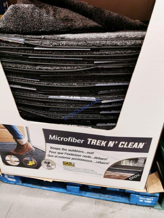 Eurow Trek N' Clean Microfiber Traction Floor Mat, Black and Gray, 20 by 30 Inches