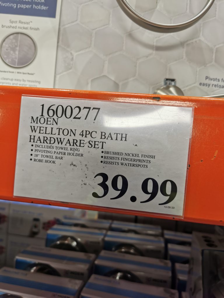 Costco1600277MoenWellton4PCBathHardwareSettag CostcoChaser