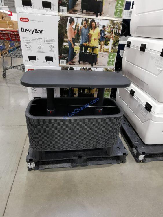 Keter Bevy Bar Table Cooler Combo, Patio Cooler Table Costco