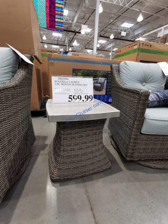 Sunvilla Lauren 3piece Woven Seating Set CostcoChaser