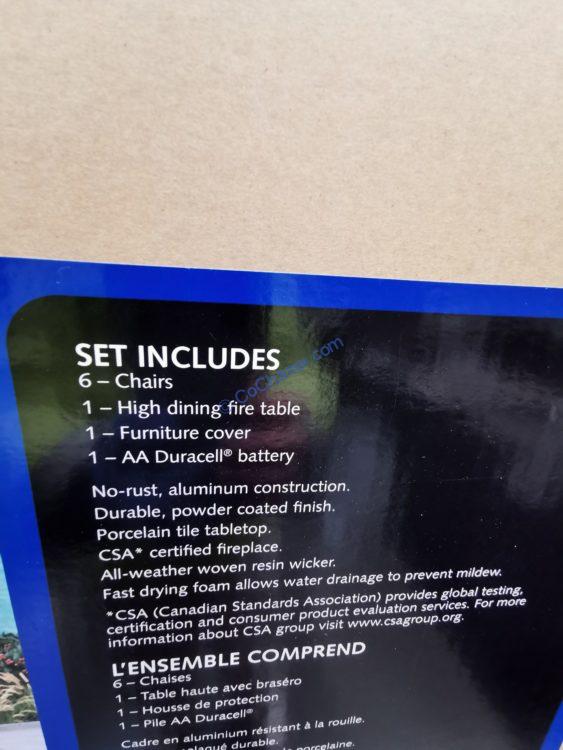 Costco1902402AGIOParkFalls7PCHighDiningSetwithFireTablespec