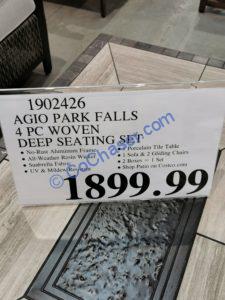 Costco-1902426-AGIO-Park-Falls-4PC-Woven-Deep-Seating-Set-tag
