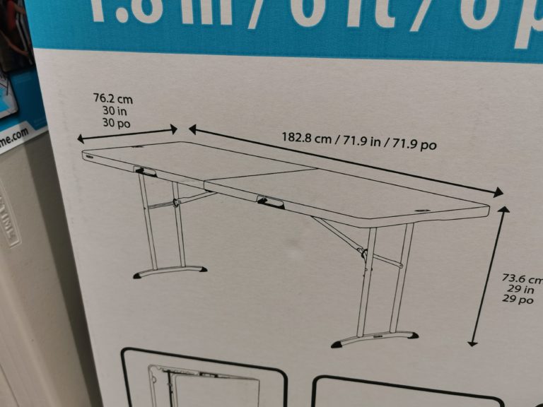 Costco4560029LifetimeProduct6FoldinHalfTablesize CostcoChaser