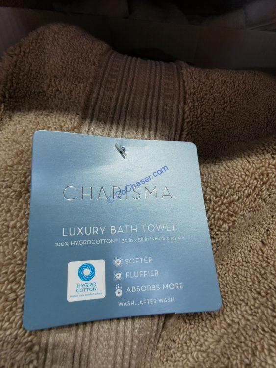 Charisma Tan Bath Towel 30” x 58” CostcoChaser