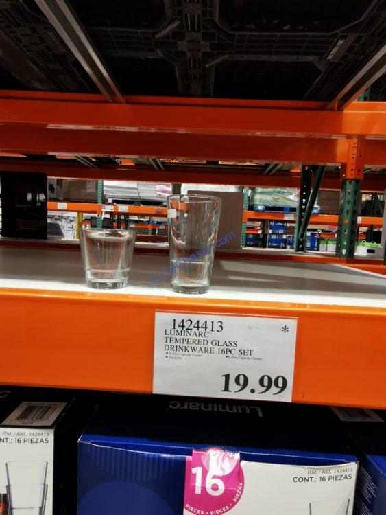 Costco1424413LuminarcTemperedGlassDrinkware16PCSettag1