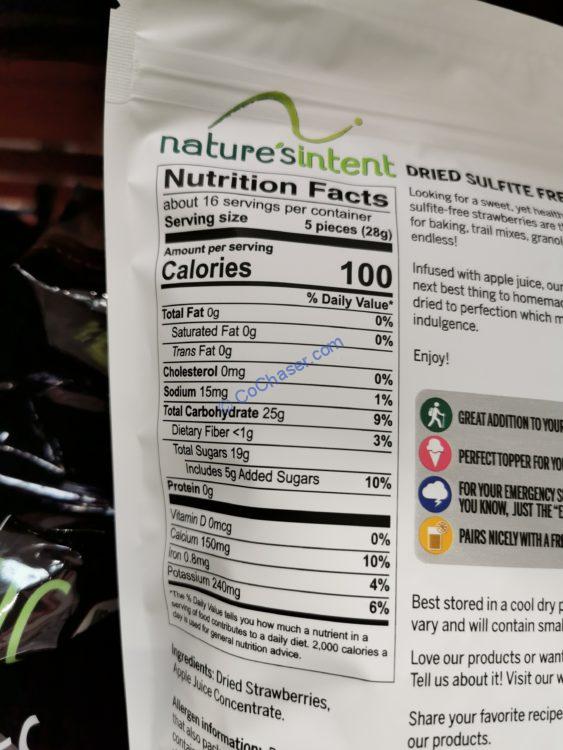 Costco1483760NaturedIntentDriedStrawberrieschart CostcoChaser