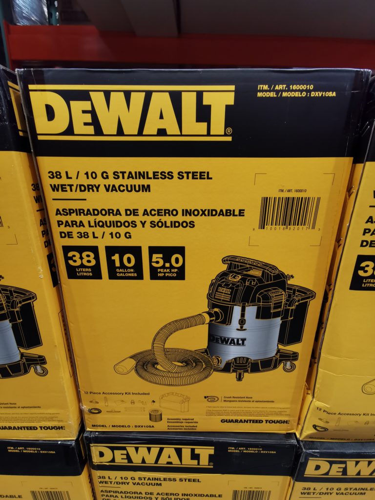 Costco1600010DEWALT10GallonWetDryVacuum CostcoChaser