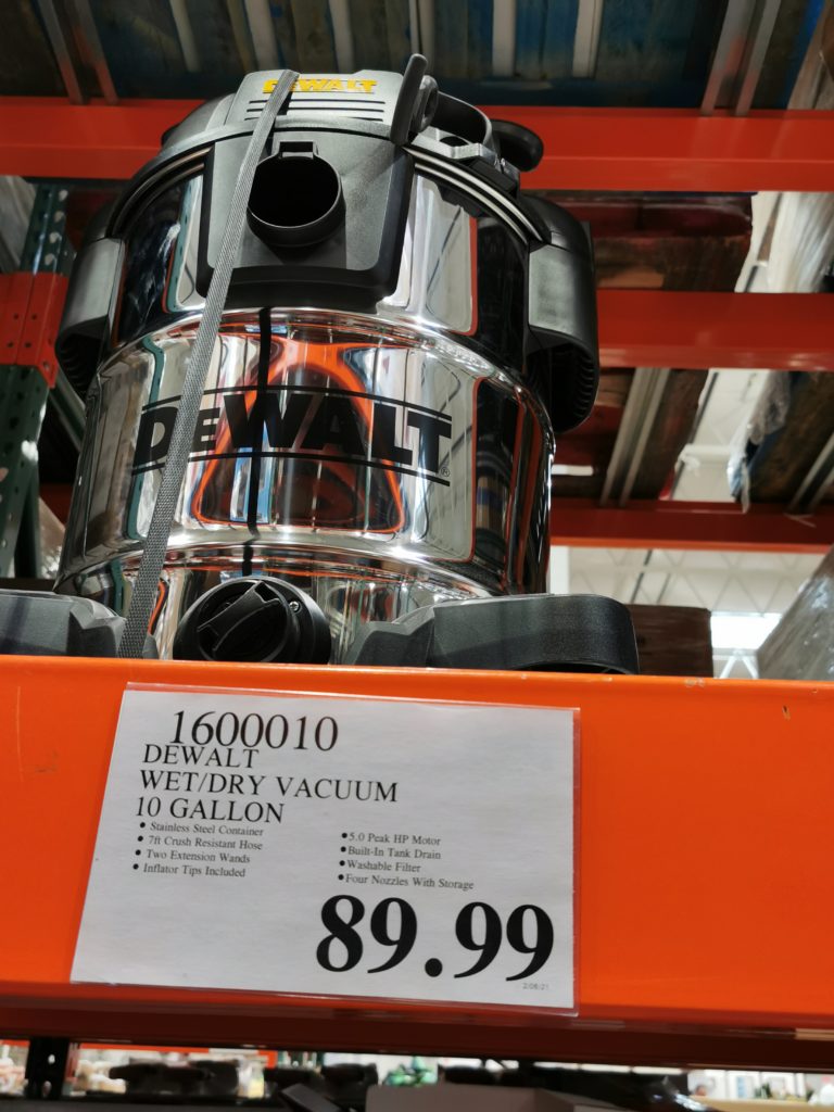 Costco1600010DEWALT10GallonWetDryVacuumtag CostcoChaser