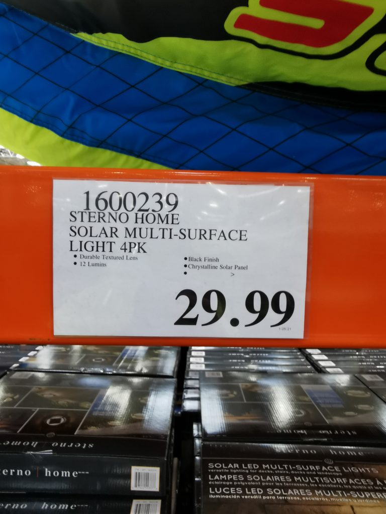 Costco1600239SternoHomeSolarMultiSurfaceLighttag CostcoChaser