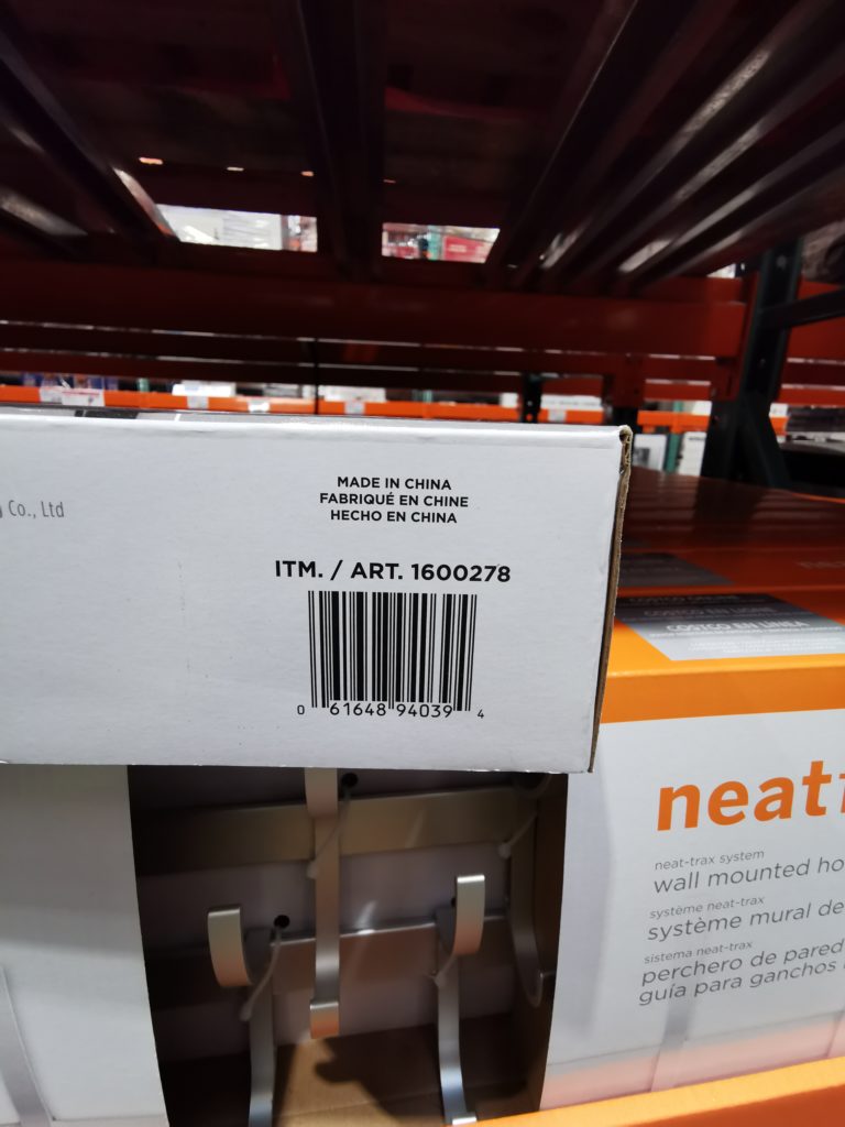Costco1600278Neatfreak2PKWallMountedTrackHookSetbar CostcoChaser