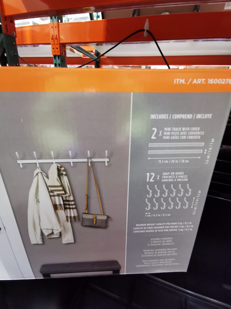 Neatfreak 2PK Wall Mounted Track and Hook Set CostcoChaser