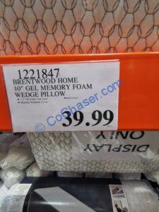 Costco-1221847-Brentwood-Home-10-Gel-Memory-Foam-Wedg-Pillow-tag