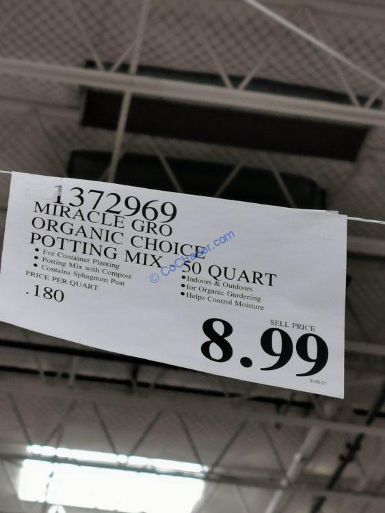 Miracle GRO Organic Choice Potting Mix 50 Quart CostcoChaser