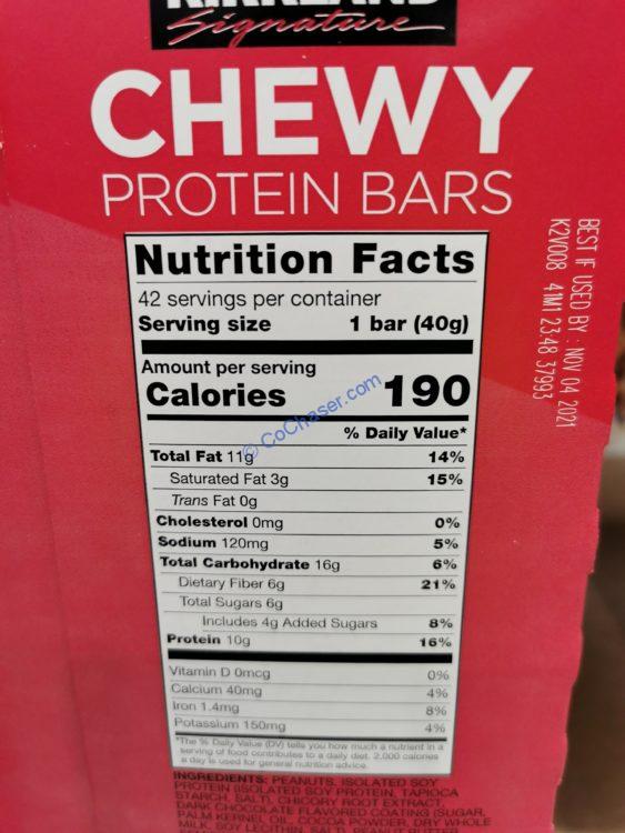 Kirkland Signature Chewy Protein Bars 42 Count BOX CostcoChaser