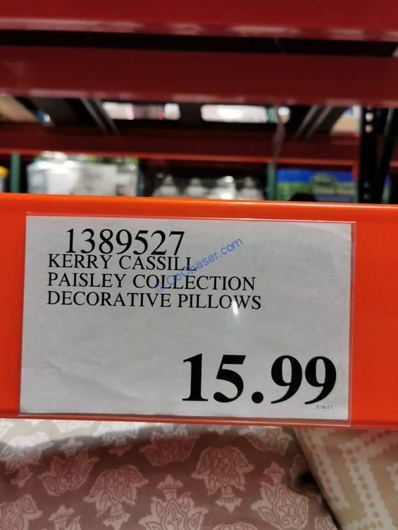 Costco1389527KerryCassillPaisleyCollectionDecorativePillowtag