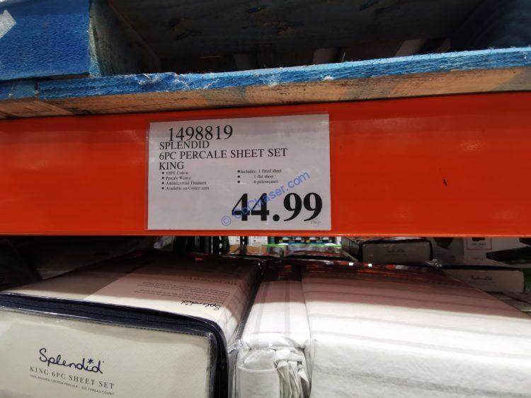 Splendid 6PC Percale Sheet Set Queen or King CostcoChaser