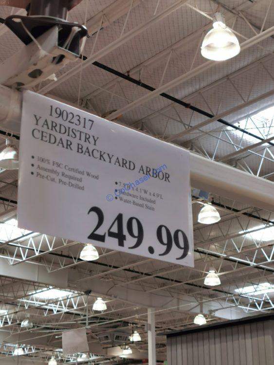 Costco1902317YardistryCedarBackyardArbortag1 CostcoChaser
