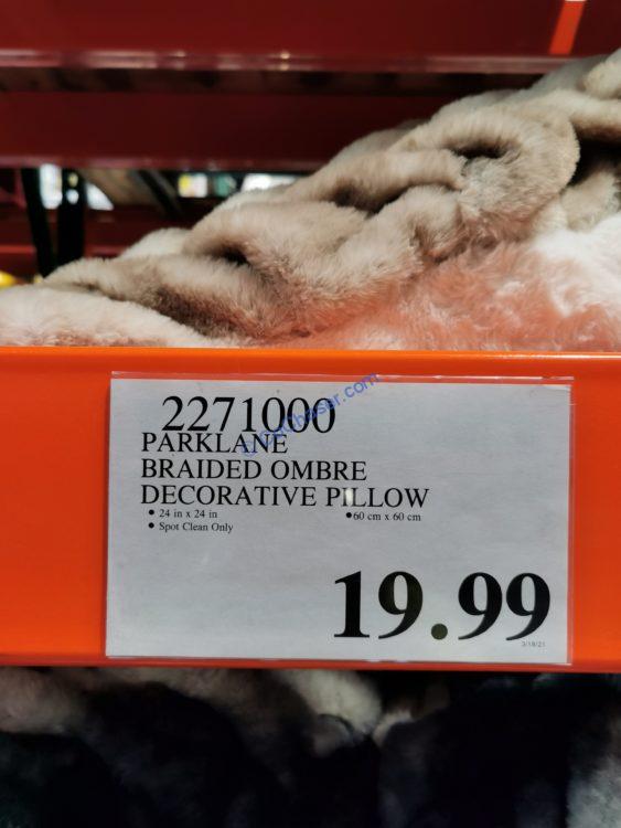 Costco2271000ParklaneBraidedOmbreDecorativePillowtag CostcoChaser