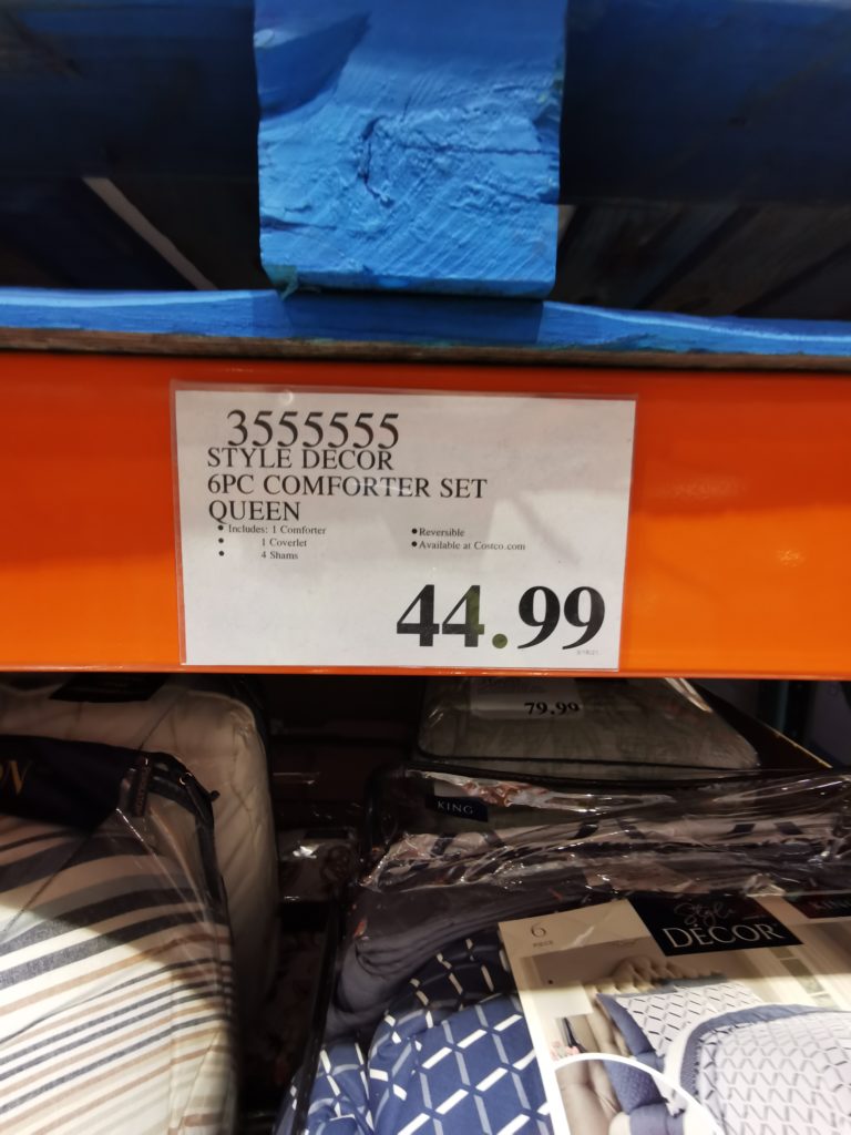 Style Décor Microfiber Comforter Set, 6 Pieces, King and Queen CostcoChaser