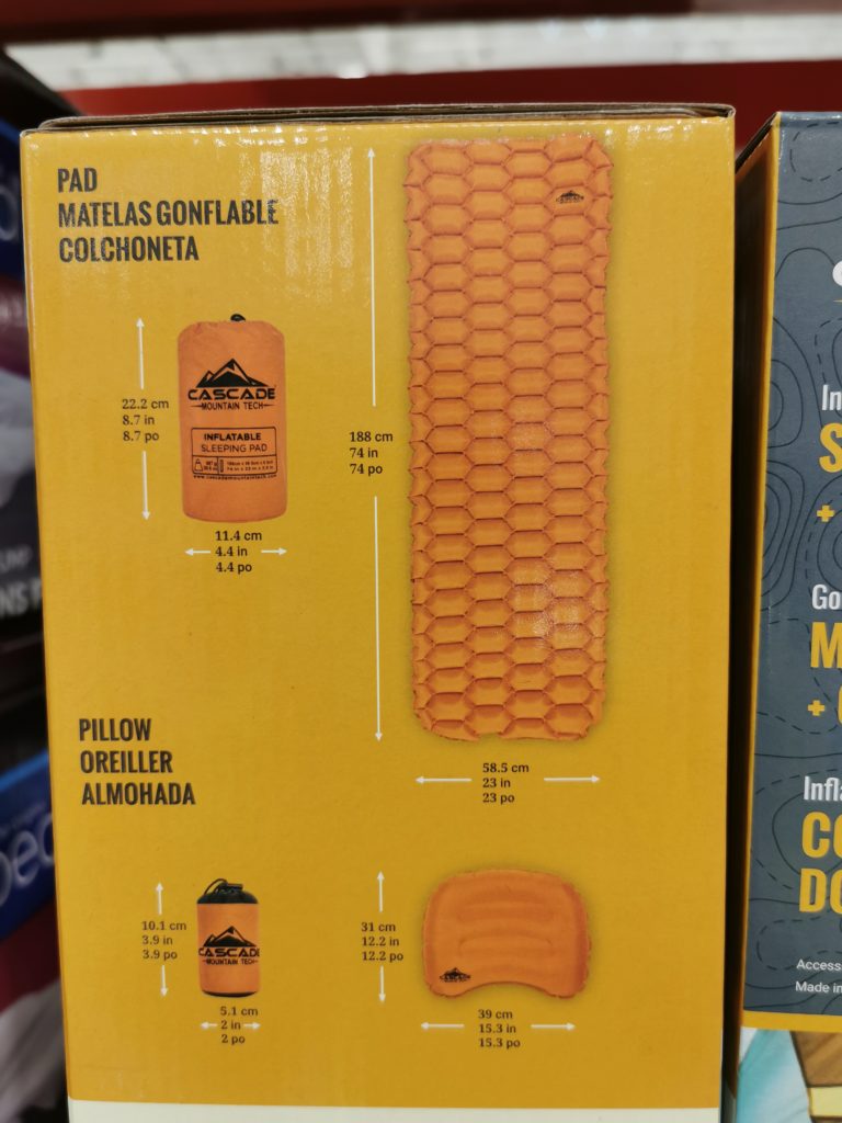 Costco1319036CascadeMountainTechInflatableSleepingPadwith