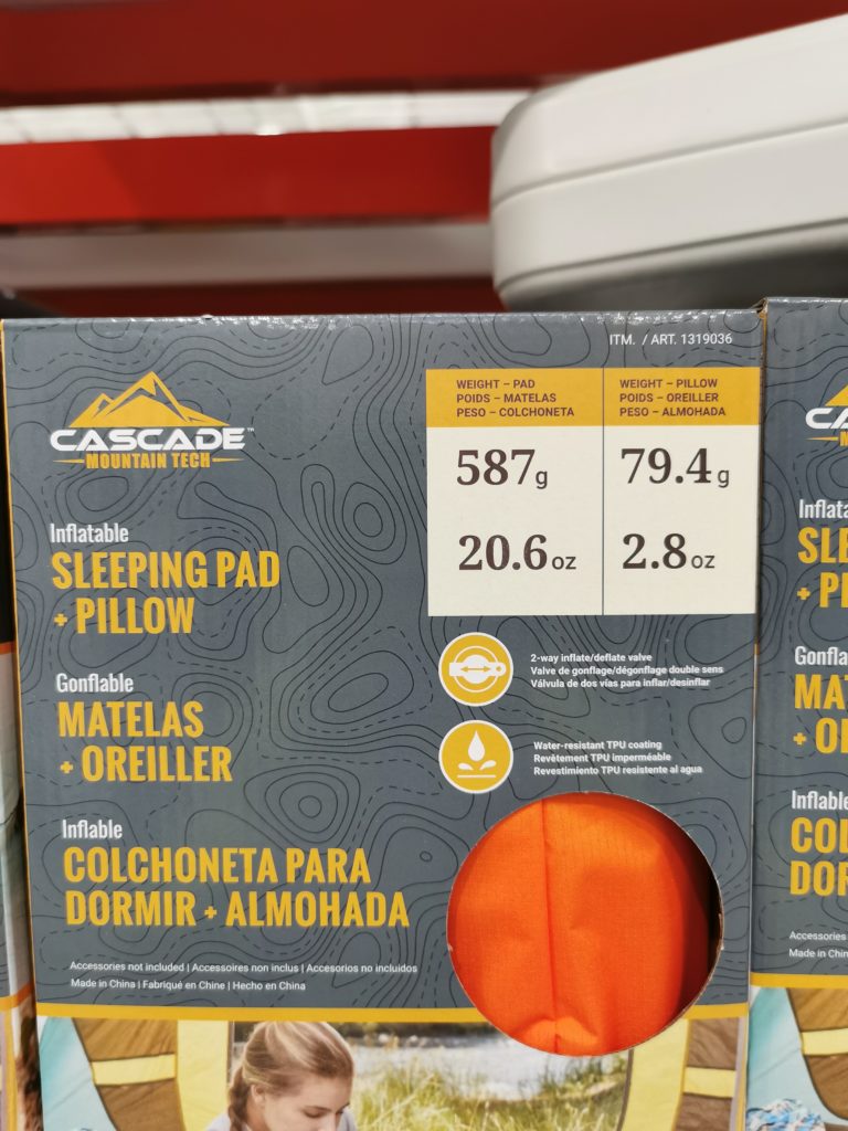 Costco1319036CascadeMountainTechInflatableSleepingPadwith