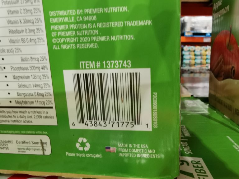 Costco1373743PremierProteinShakeAppleCinnamonwithOatsbar1