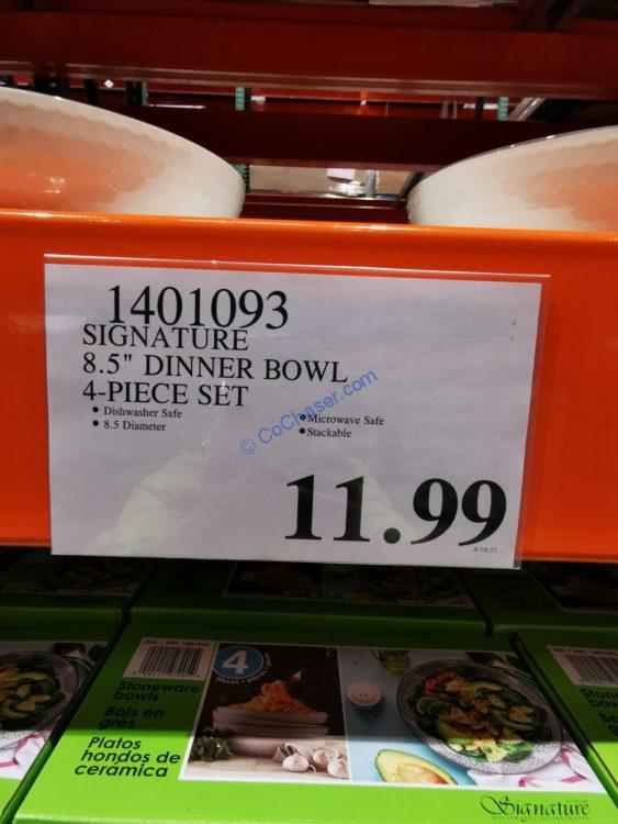 Costco1401093SignatureHousewaresDinnerBowl4piecetag CostcoChaser