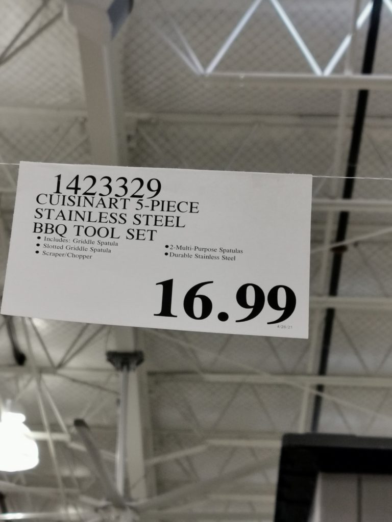 Costco1423329Cuisinart5pieceStainlessSteelBBQToolSettag