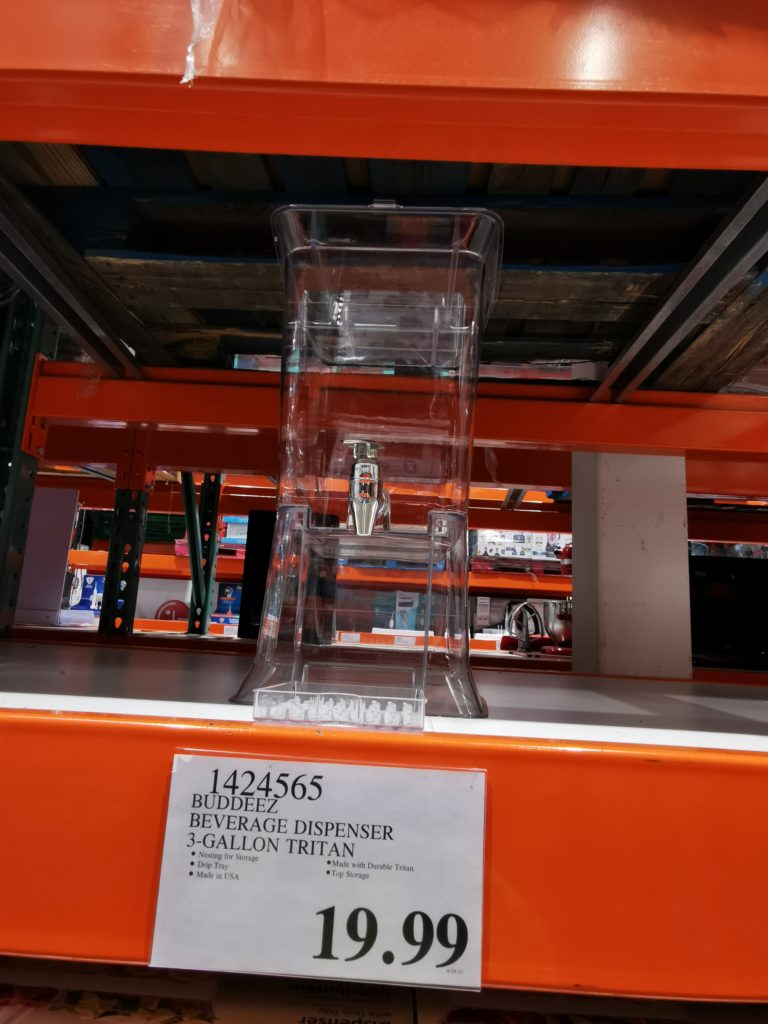 Costco1424565BuddeezBeverageDispenser3GallonTritantag CostcoChaser