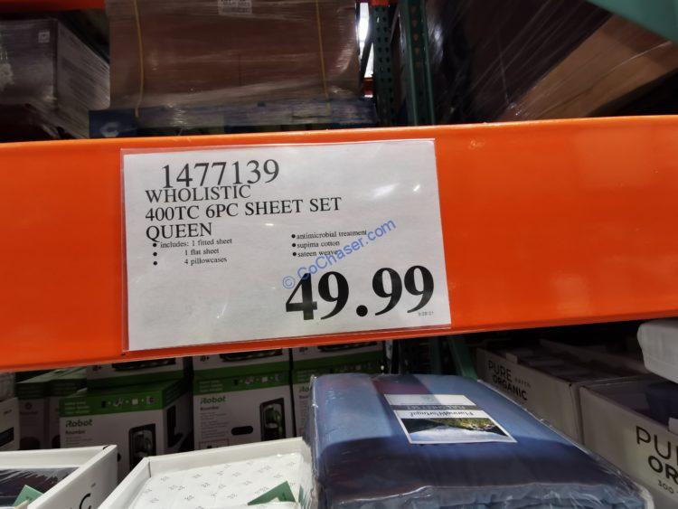 Wholistic Antimicrobial 400 Thread Count 6piece Sheet Set King and/or