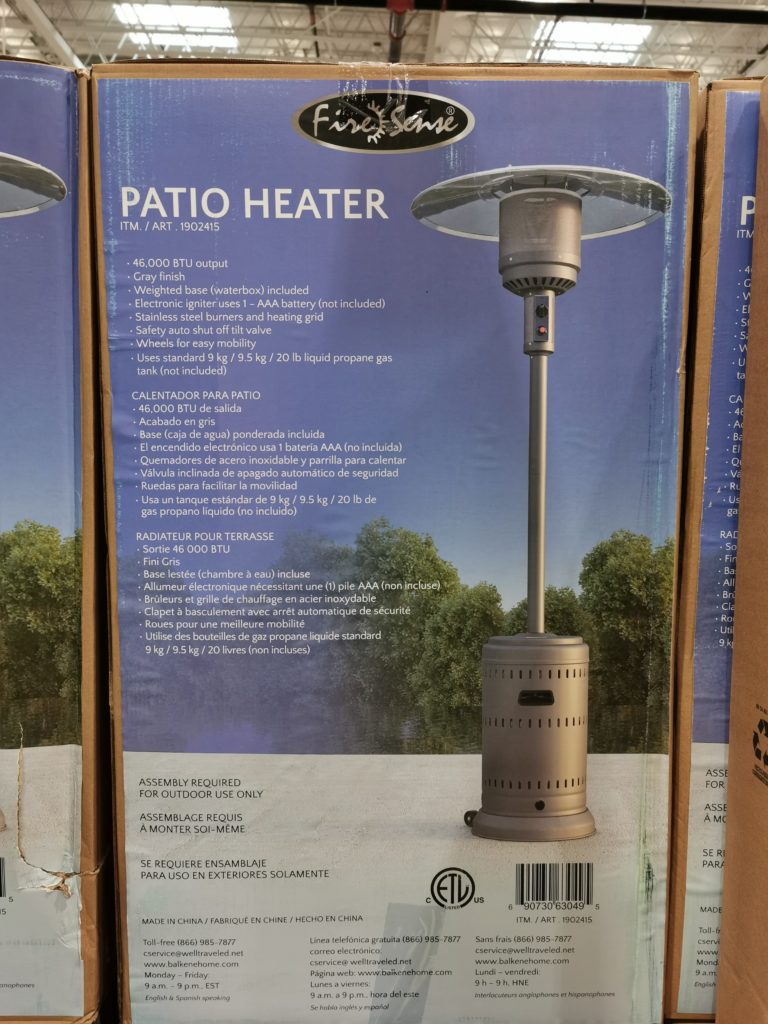 Costco1902415FireSenseGrayPatioHeater1 CostcoChaser