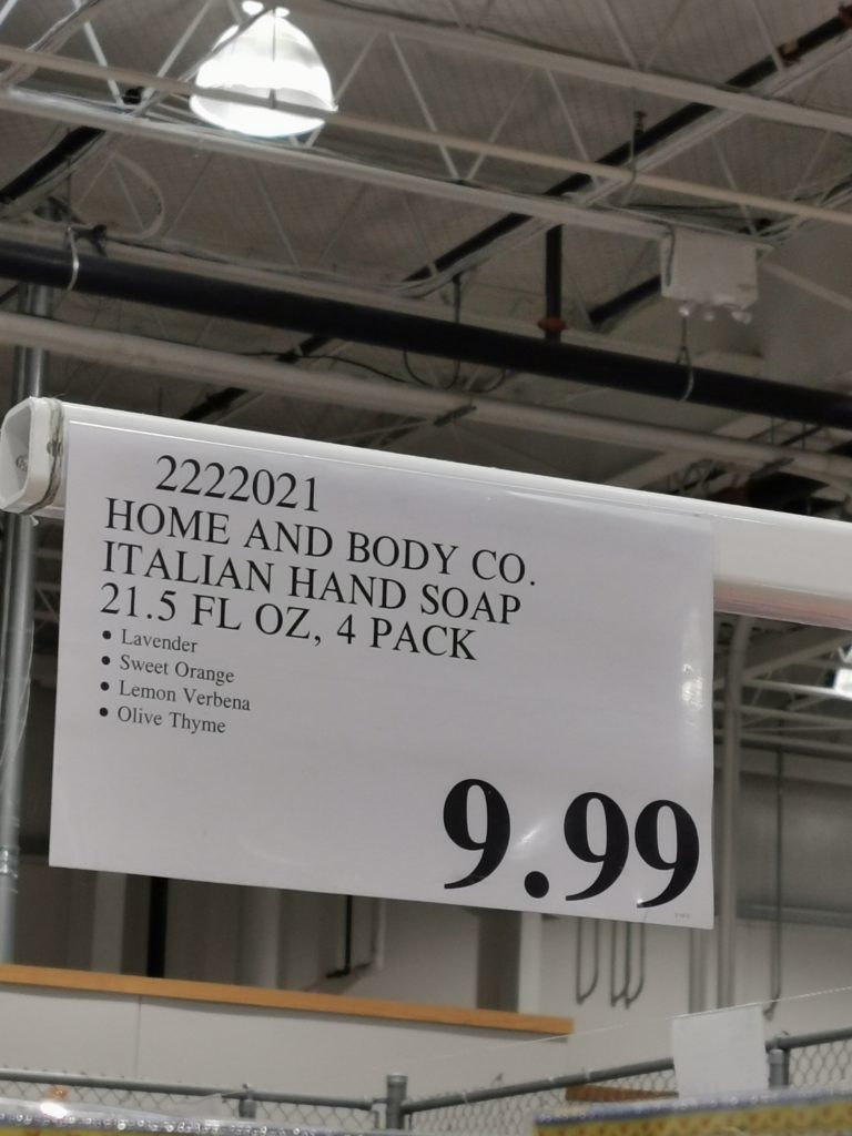 Costco2222021HomeandBodyCOItalianHandSoaptag CostcoChaser