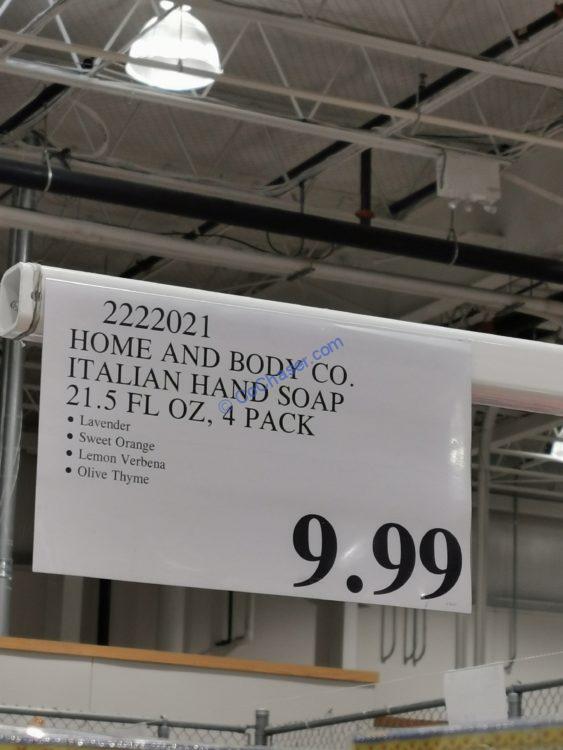 Costco2222021HomeandBodyCOItalianHandSoaptag CostcoChaser