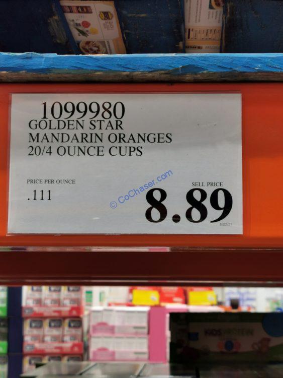 Golden Star Mandarin Orange Cups 20/4 Cups CostcoChaser