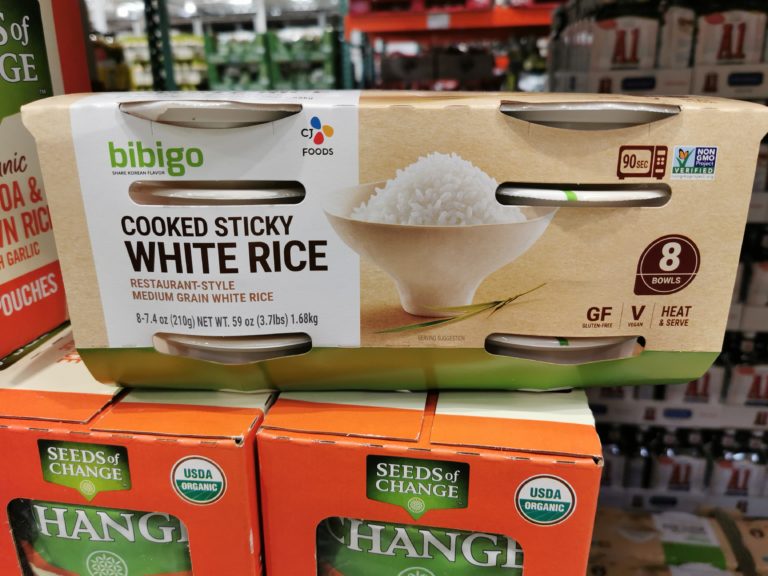 Bibigo Cooked Sticky White Rice 8/7.4 Ounce Bowls CostcoChaser