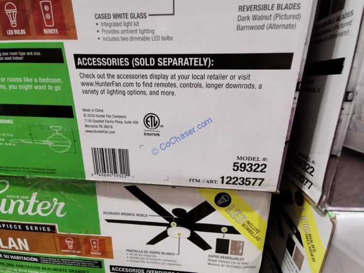 Hunter Kaplan LED 64″ Ceiling Fan – CostcoChaser