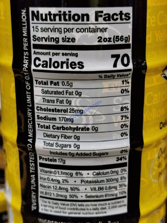 Costco1292488SafeCatchYellowfinAHITunachart CostcoChaser