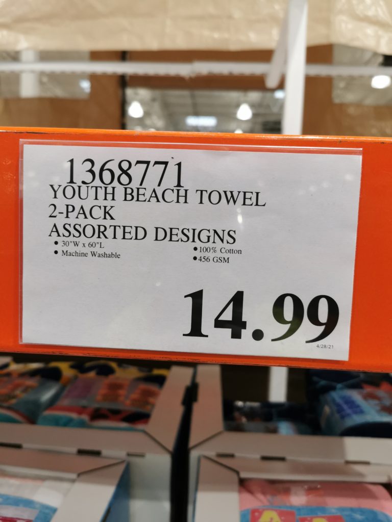 Costco1368771YouthBeachToweltag CostcoChaser