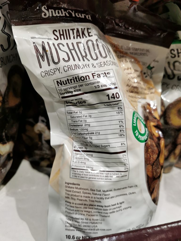 Costco1408405The SnakYardShiitakeMushroomschart CostcoChaser