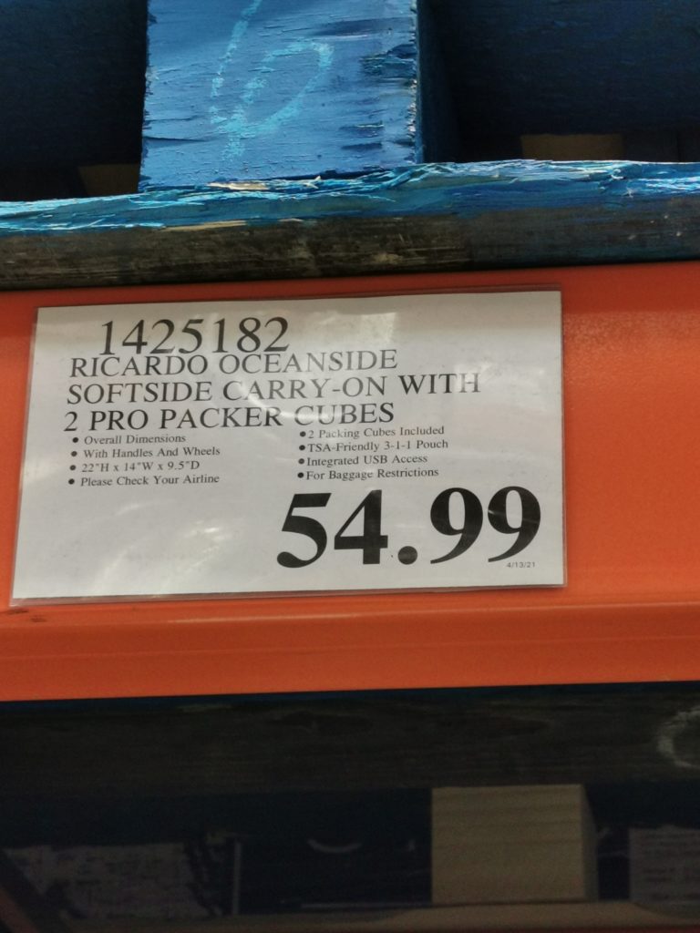 Costco1425182RicardoOceansideSoftsideCarryontag CostcoChaser