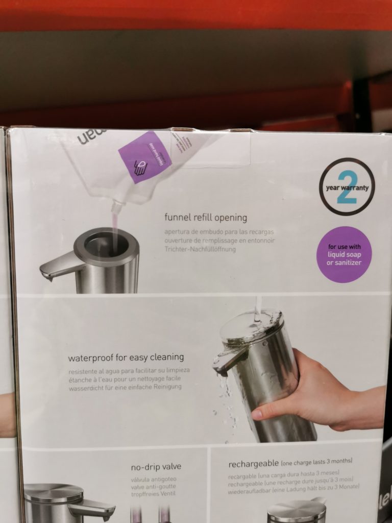Costco1446904SimplehumanRechargeableSensorSoapDispenser3